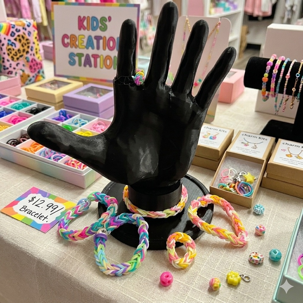 RHYAN’S RAINBOW LOOM JEWELRY CORNER Bracelets and Rings for ages 8 & above